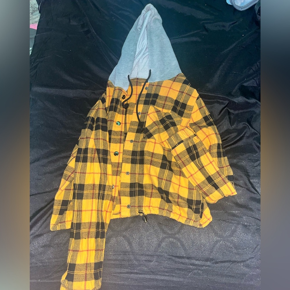 Plaid Yellow & Black Flannel
